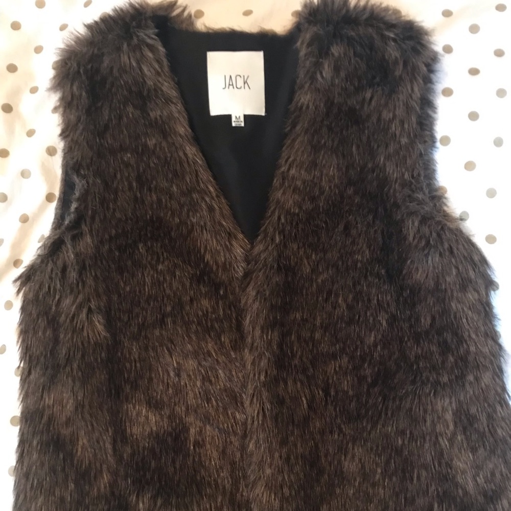 Jack by BB Dakota faux fur vest sz med